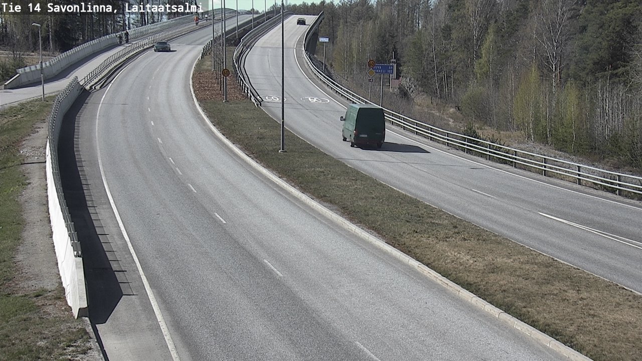 Weather Camera Image Väg 14 Nyslott, Laitaatsalmi, Savonlinna, Etelä-Savo