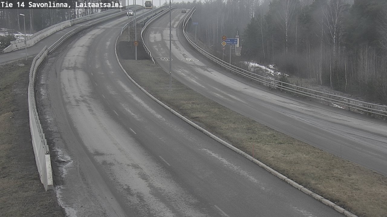 Weather Camera Image Väg 14 Nyslott, Laitaatsalmi, Savonlinna, Etelä-Savo
