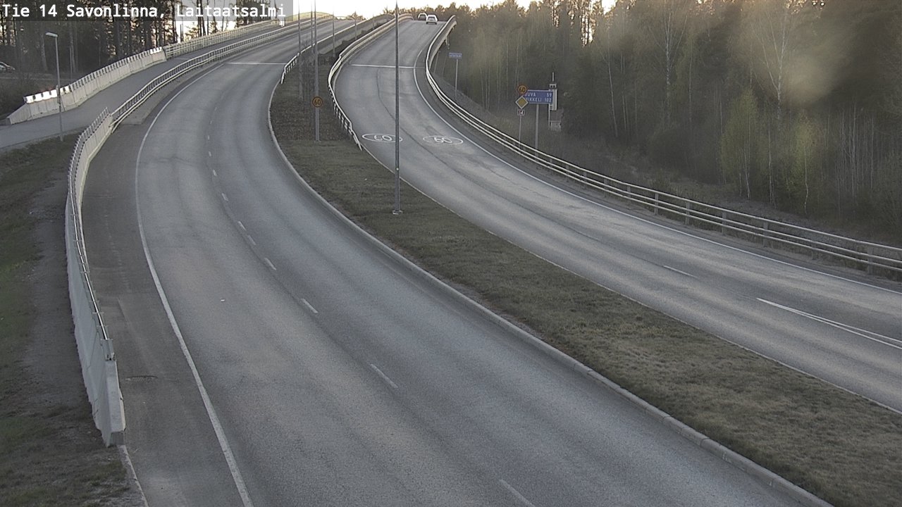 Weather Camera Image Väg 14 Nyslott, Laitaatsalmi, Savonlinna, Etelä-Savo