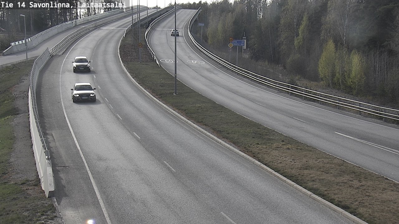 Weather Camera Image Väg 14 Nyslott, Laitaatsalmi, Savonlinna, Etelä-Savo