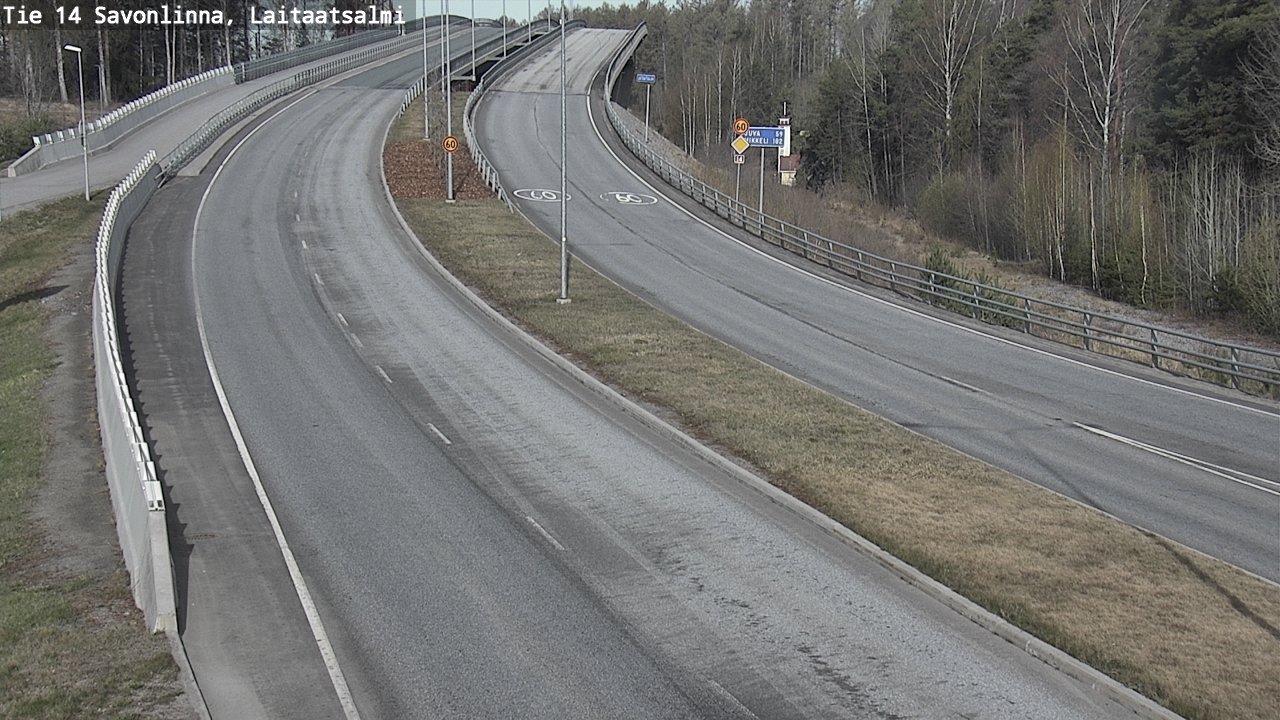 Weather Camera Image Väg 14 Nyslott, Laitaatsalmi, Savonlinna, Etelä-Savo
