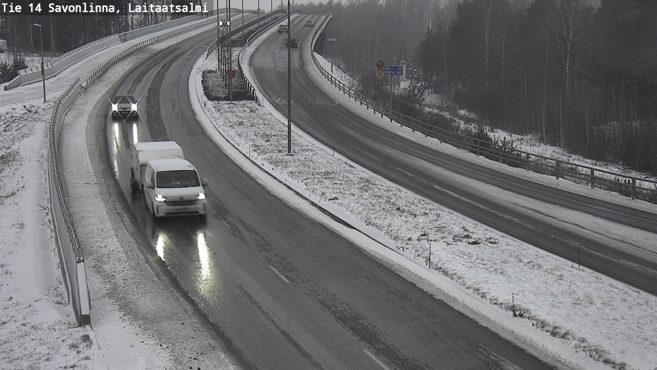 Weather Camera Image Väg 14 Nyslott, Laitaatsalmi, Savonlinna, Etelä-Savo