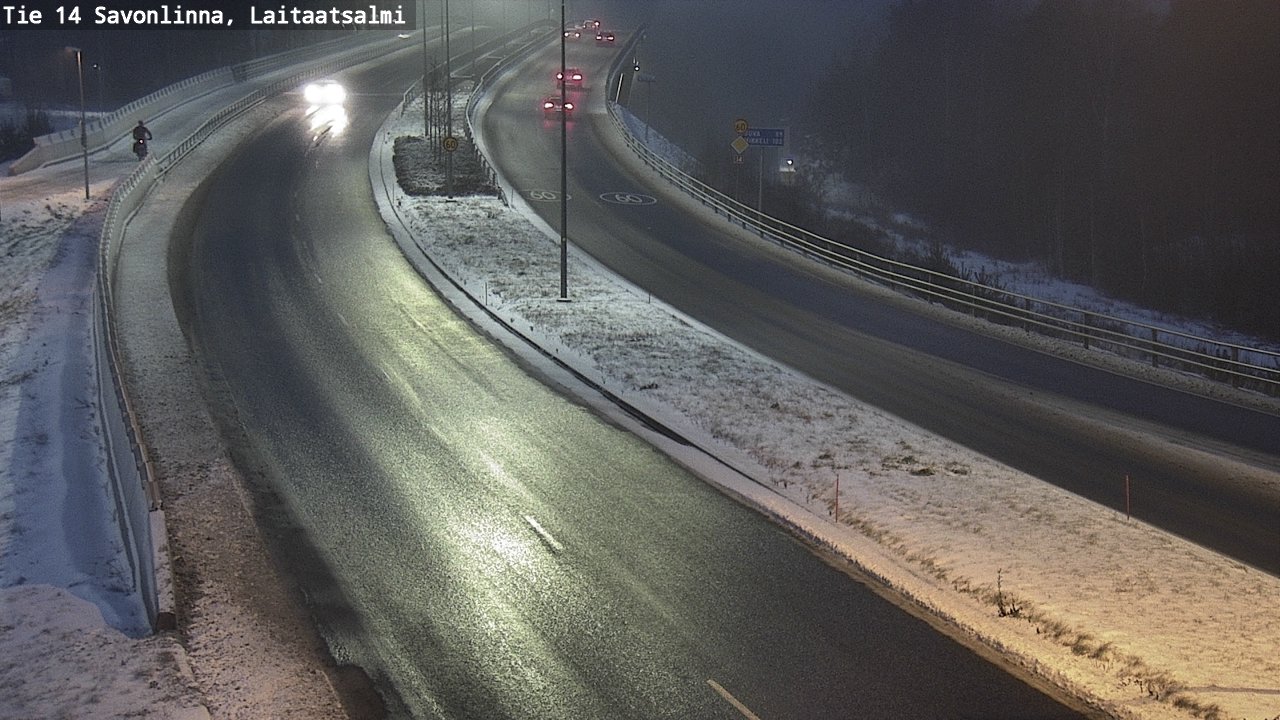 Weather Camera Image Väg 14 Nyslott, Laitaatsalmi, Savonlinna, Etelä-Savo