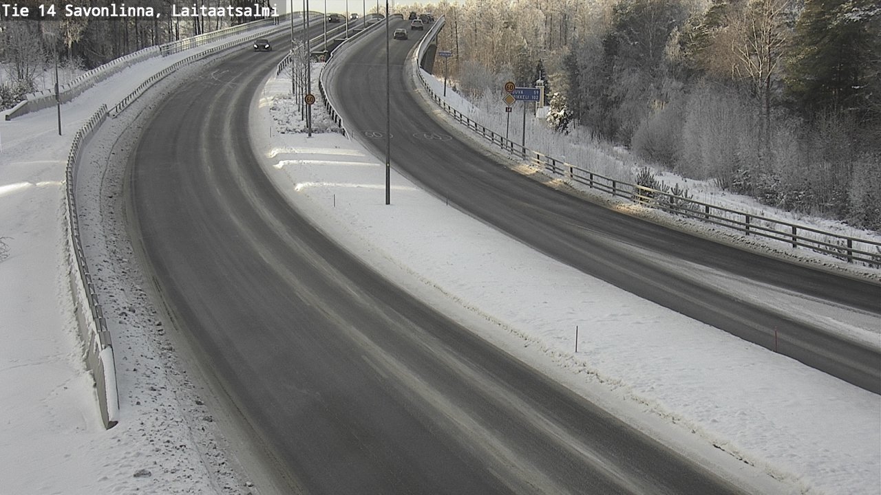 Weather Camera Image Väg 14 Nyslott, Laitaatsalmi, Savonlinna, Etelä-Savo
