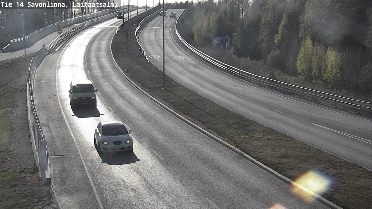 Weather Camera Image Väg 14 Nyslott, Laitaatsalmi, Savonlinna, Etelä-Savo