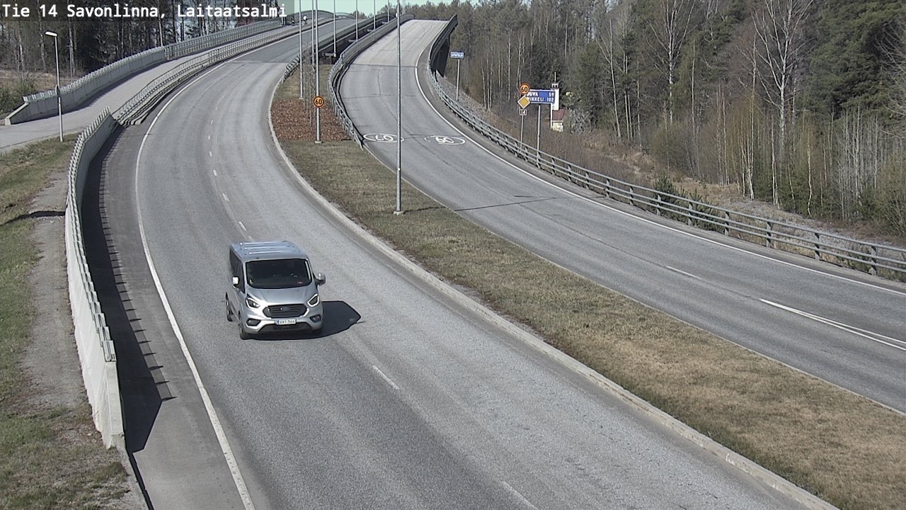 Weather Camera Image Väg 14 Nyslott, Laitaatsalmi, Savonlinna, Etelä-Savo