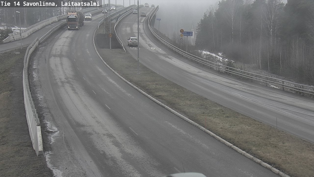 Weather Camera Image Väg 14 Nyslott, Laitaatsalmi, Savonlinna, Etelä-Savo