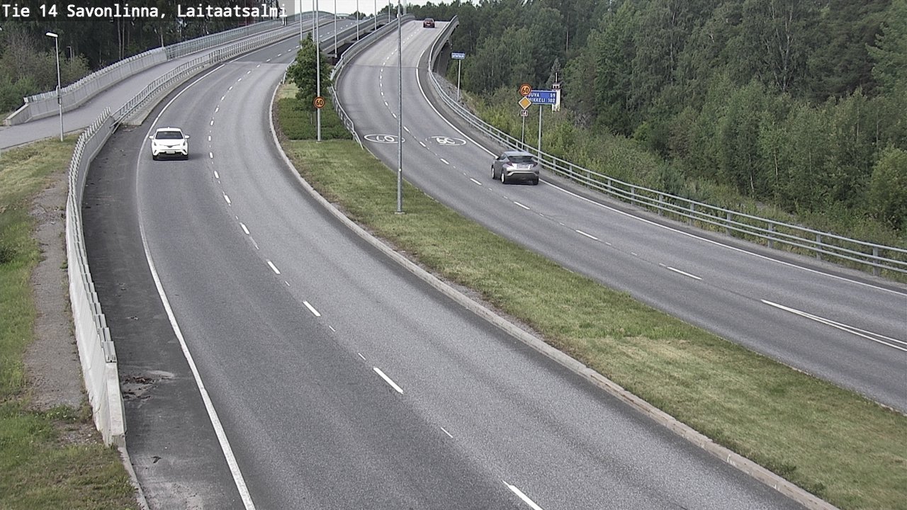 Weather Camera Image Road 14 Savonlinna, Laitaatsalmi, Savonlinna, Etelä-Savo