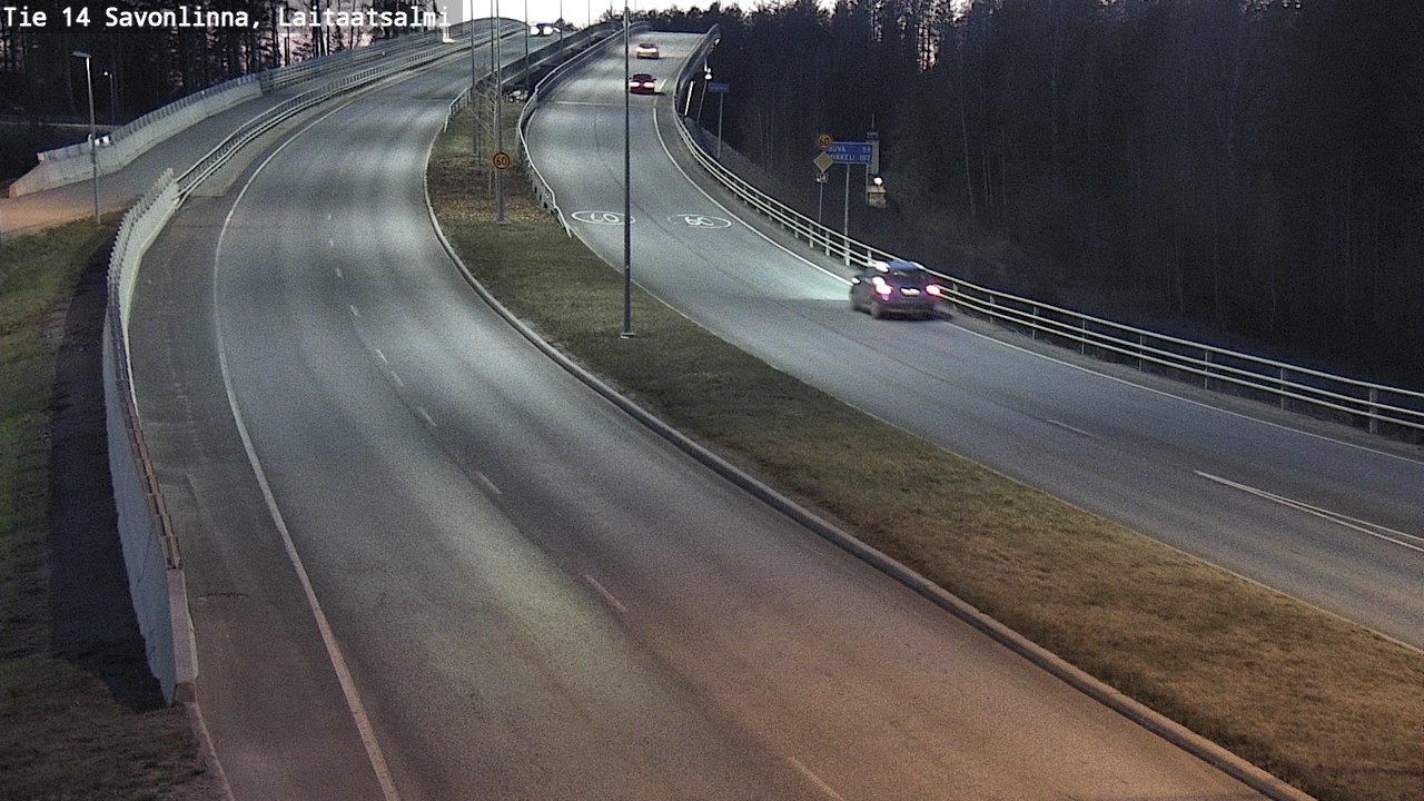 Weather Camera Image Väg 14 Nyslott, Laitaatsalmi, Savonlinna, Etelä-Savo