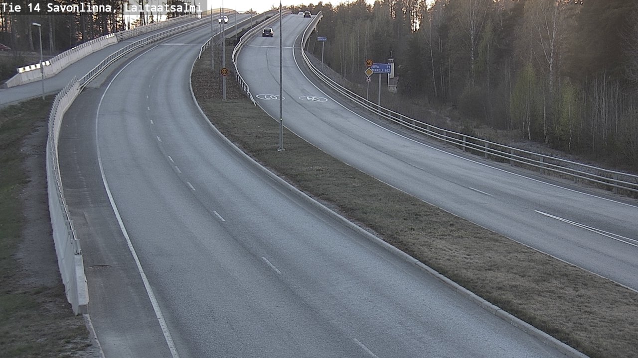 Weather Camera Image Väg 14 Nyslott, Laitaatsalmi, Savonlinna, Etelä-Savo