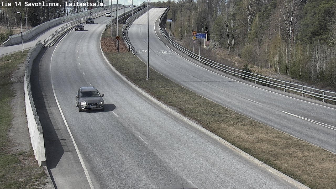 Weather Camera Image Väg 14 Nyslott, Laitaatsalmi, Savonlinna, Etelä-Savo