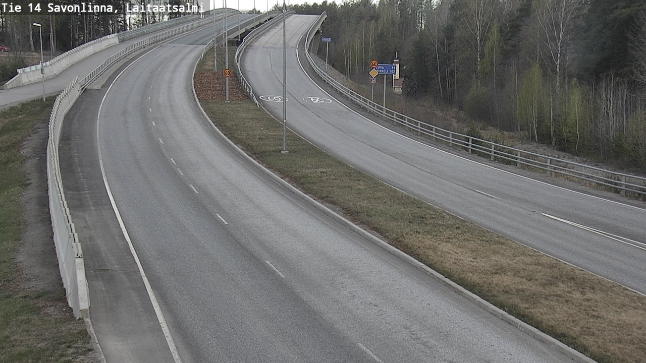 Weather Camera Image Road 14 Savonlinna, Laitaatsalmi, Savonlinna, Etelä-Savo