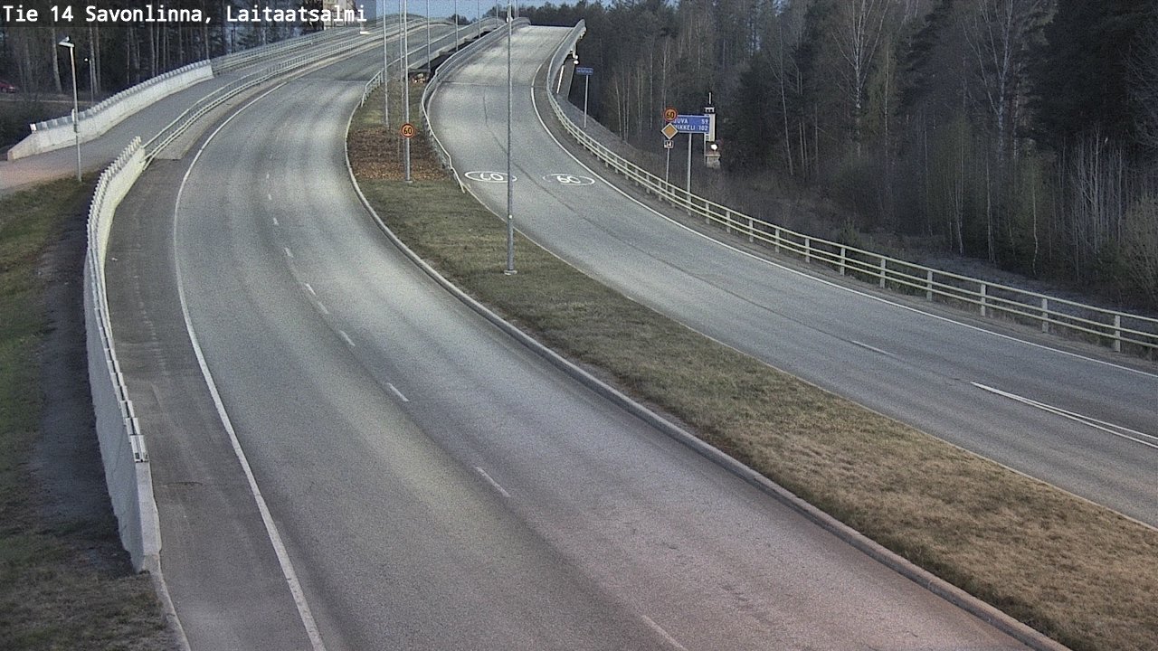 Weather Camera Image Väg 14 Nyslott, Laitaatsalmi, Savonlinna, Etelä-Savo