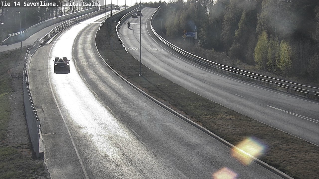 Weather Camera Image Väg 14 Nyslott, Laitaatsalmi, Savonlinna, Etelä-Savo