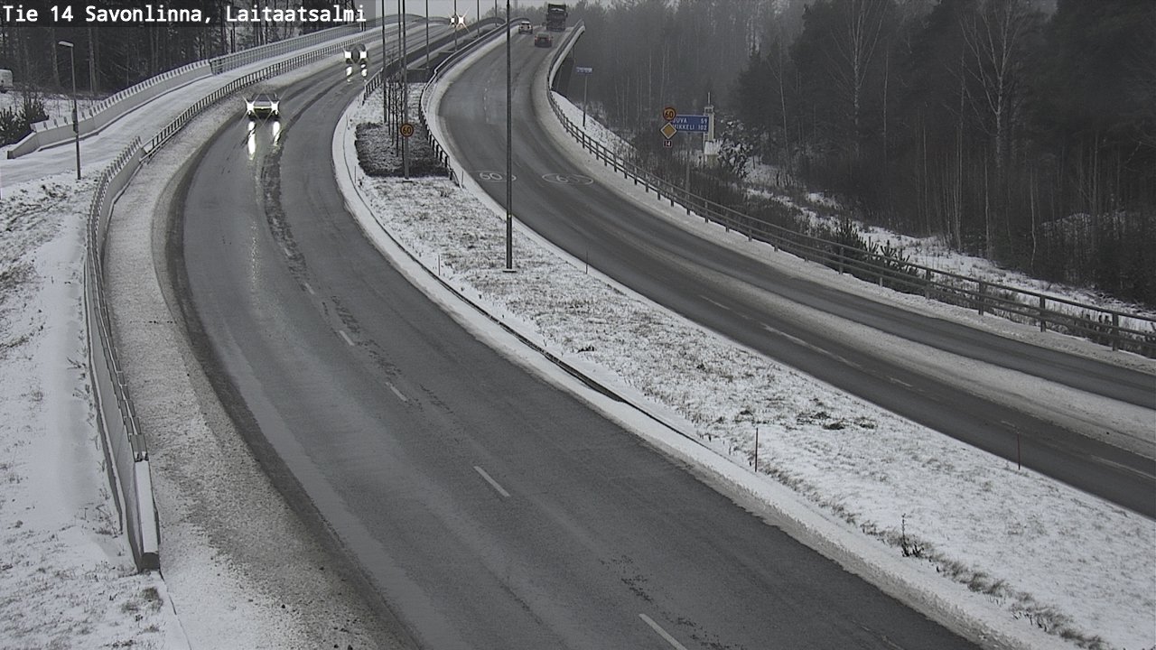 Weather Camera Image Väg 14 Nyslott, Laitaatsalmi, Savonlinna, Etelä-Savo