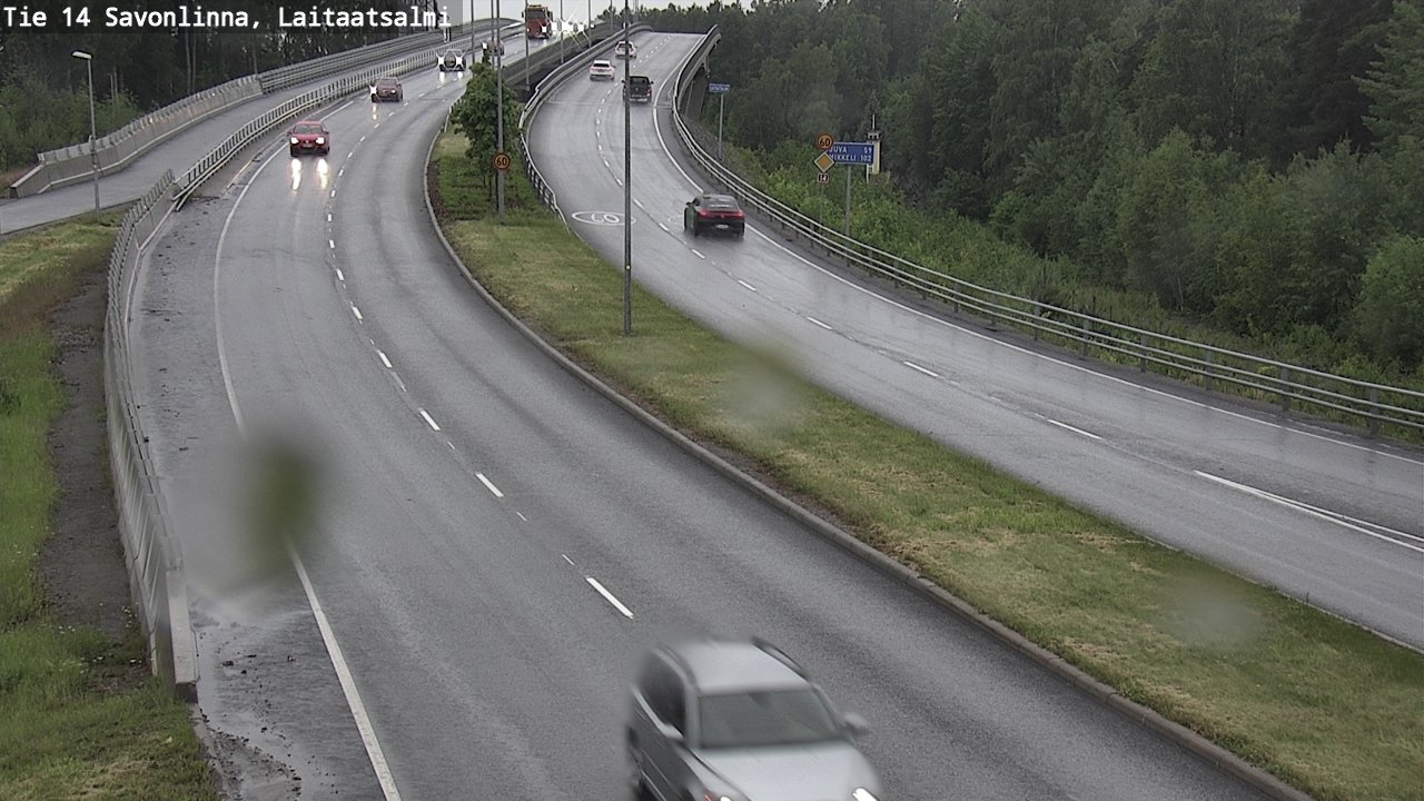 Weather Camera Image Road 14 Savonlinna, Laitaatsalmi, Savonlinna, Etelä-Savo