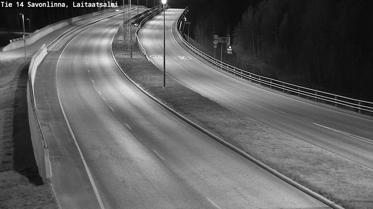 Weather Camera Image Väg 14 Nyslott, Laitaatsalmi, Savonlinna, Etelä-Savo