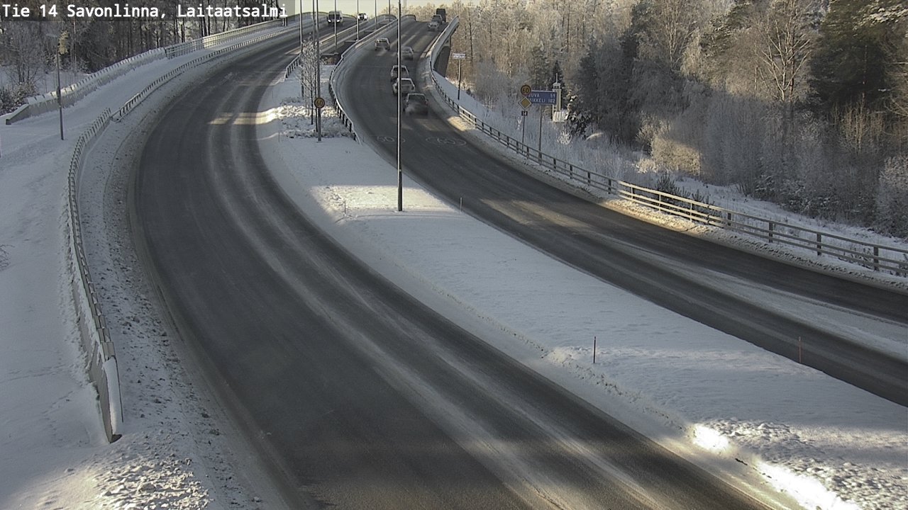 Weather Camera Image Road 14 Savonlinna, Laitaatsalmi, Savonlinna, Etelä-Savo
