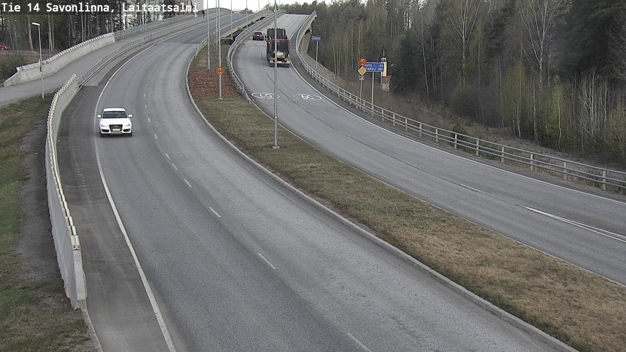 Weather Camera Image Väg 14 Nyslott, Laitaatsalmi, Savonlinna, Etelä-Savo