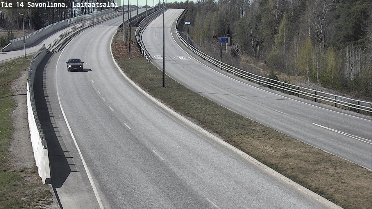 Weather Camera Image Väg 14 Nyslott, Laitaatsalmi, Savonlinna, Etelä-Savo