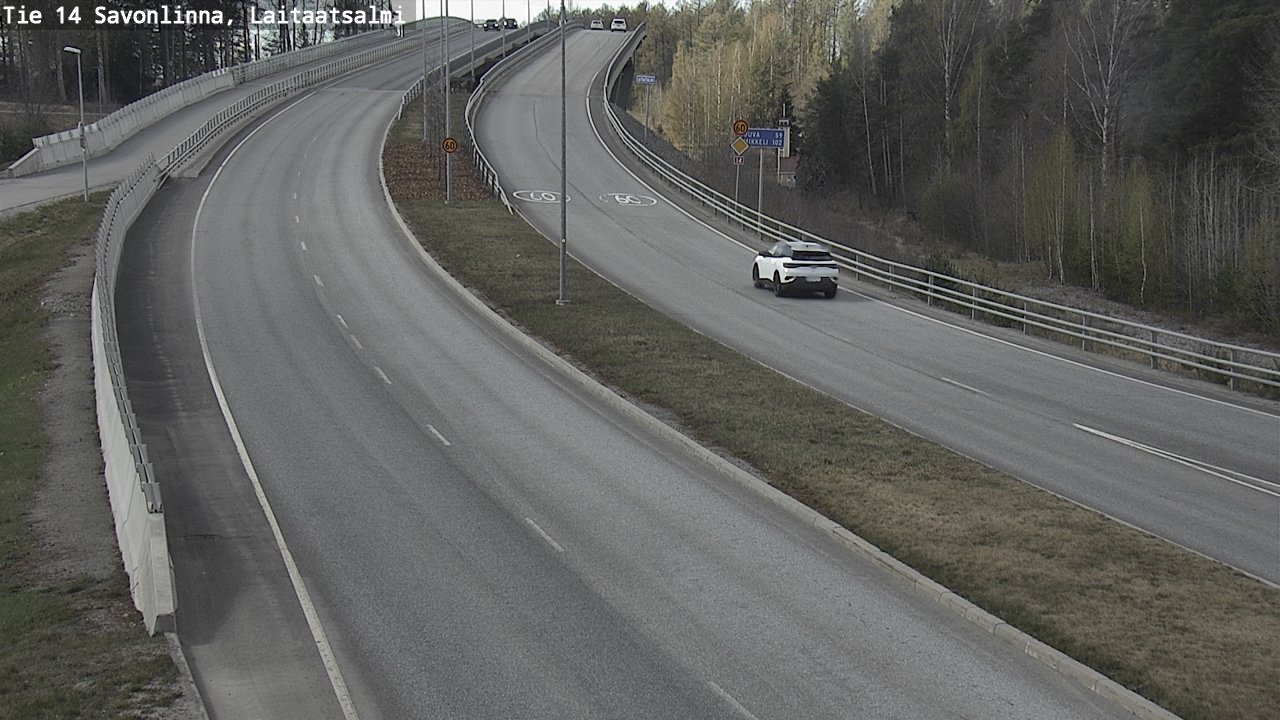 Weather Camera Image Väg 14 Nyslott, Laitaatsalmi, Savonlinna, Etelä-Savo