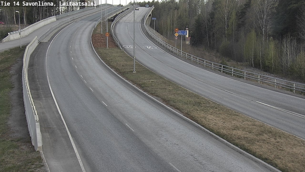Weather Camera Image Väg 14 Nyslott, Laitaatsalmi, Savonlinna, Etelä-Savo