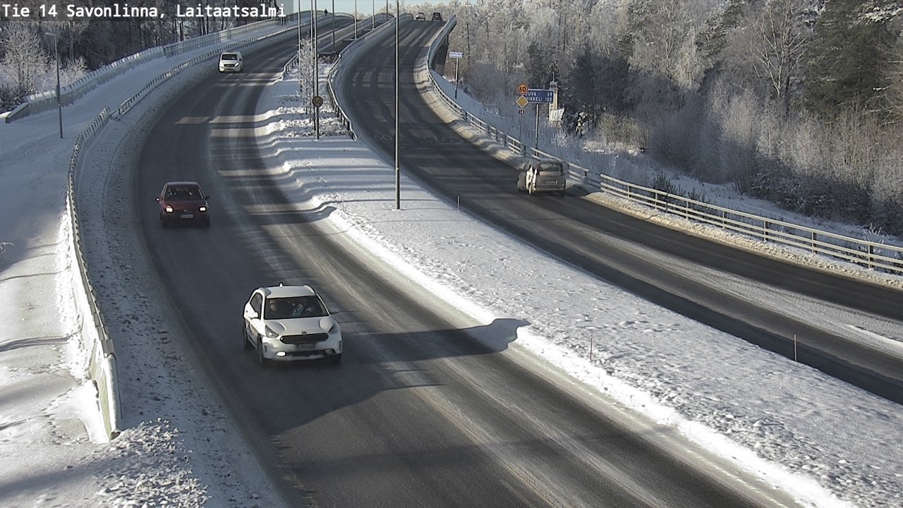 Weather Camera Image Road 14 Savonlinna, Laitaatsalmi, Savonlinna, Etelä-Savo