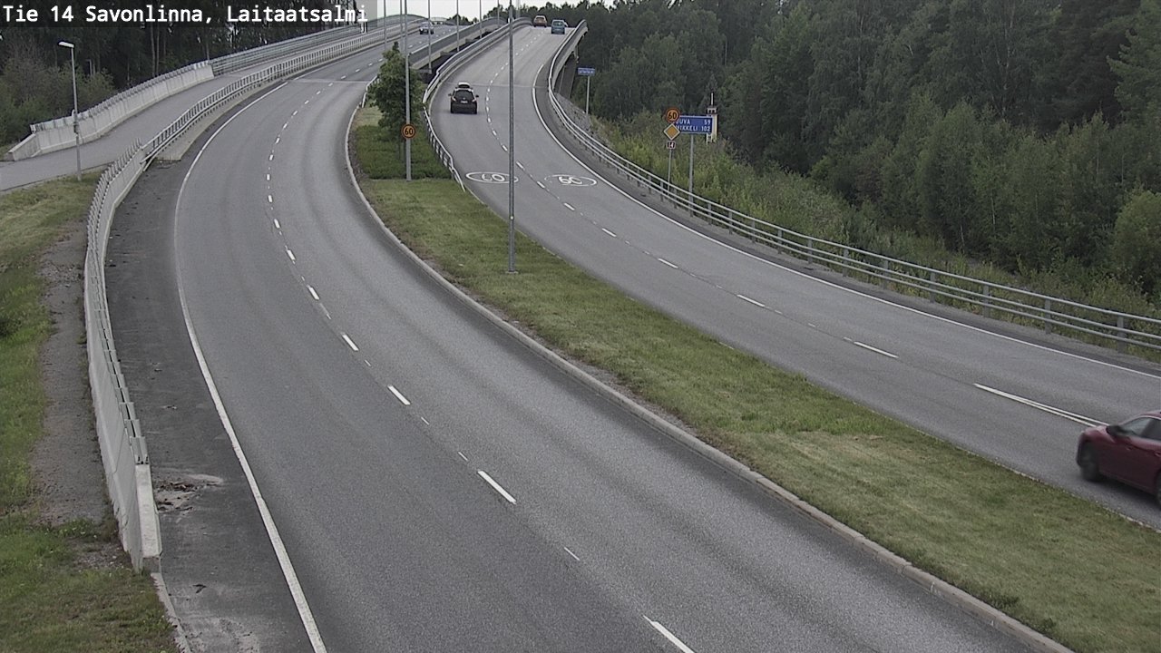 Weather Camera Image Road 14 Savonlinna, Laitaatsalmi, Savonlinna, Etelä-Savo