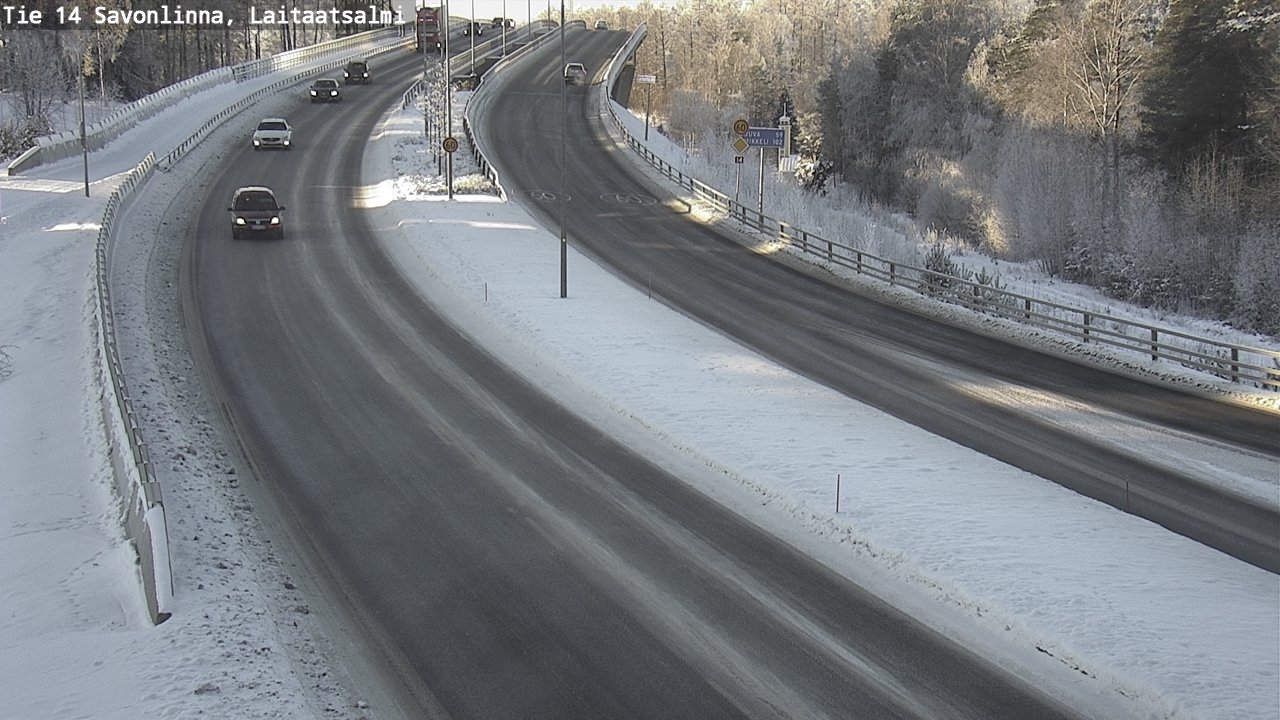 Weather Camera Image Road 14 Savonlinna, Laitaatsalmi, Savonlinna, Etelä-Savo