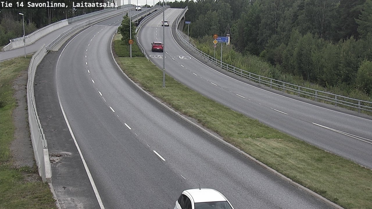 Weather Camera Image Road 14 Savonlinna, Laitaatsalmi, Savonlinna, Etelä-Savo