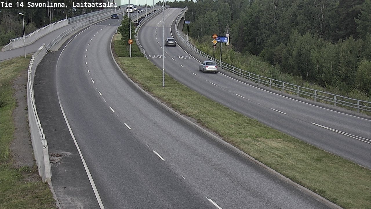 Weather Camera Image Road 14 Savonlinna, Laitaatsalmi, Savonlinna, Etelä-Savo