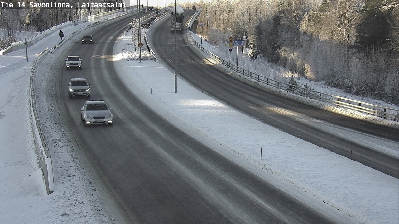 Weather Camera Image Road 14 Savonlinna, Laitaatsalmi, Savonlinna, Etelä-Savo