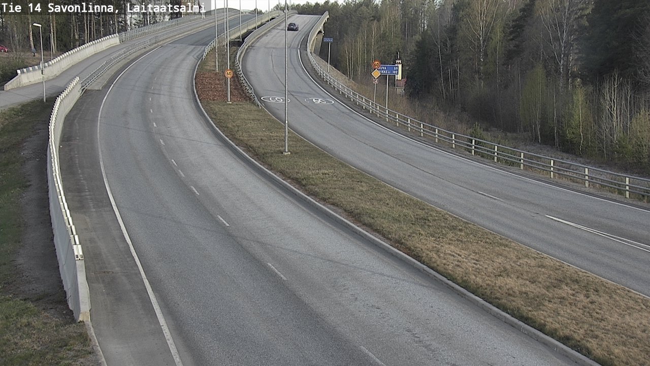 Weather Camera Image Väg 14 Nyslott, Laitaatsalmi, Savonlinna, Etelä-Savo
