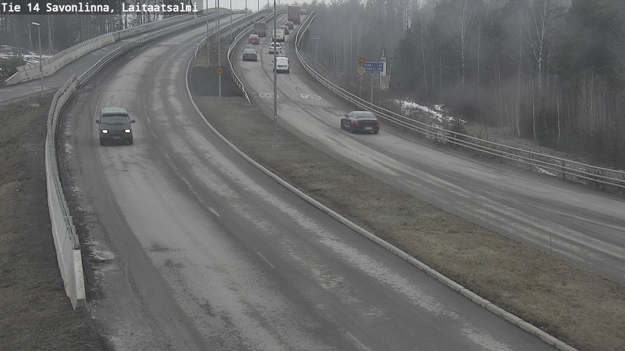 Weather Camera Image Road 14 Savonlinna, Laitaatsalmi, Savonlinna, Etelä-Savo