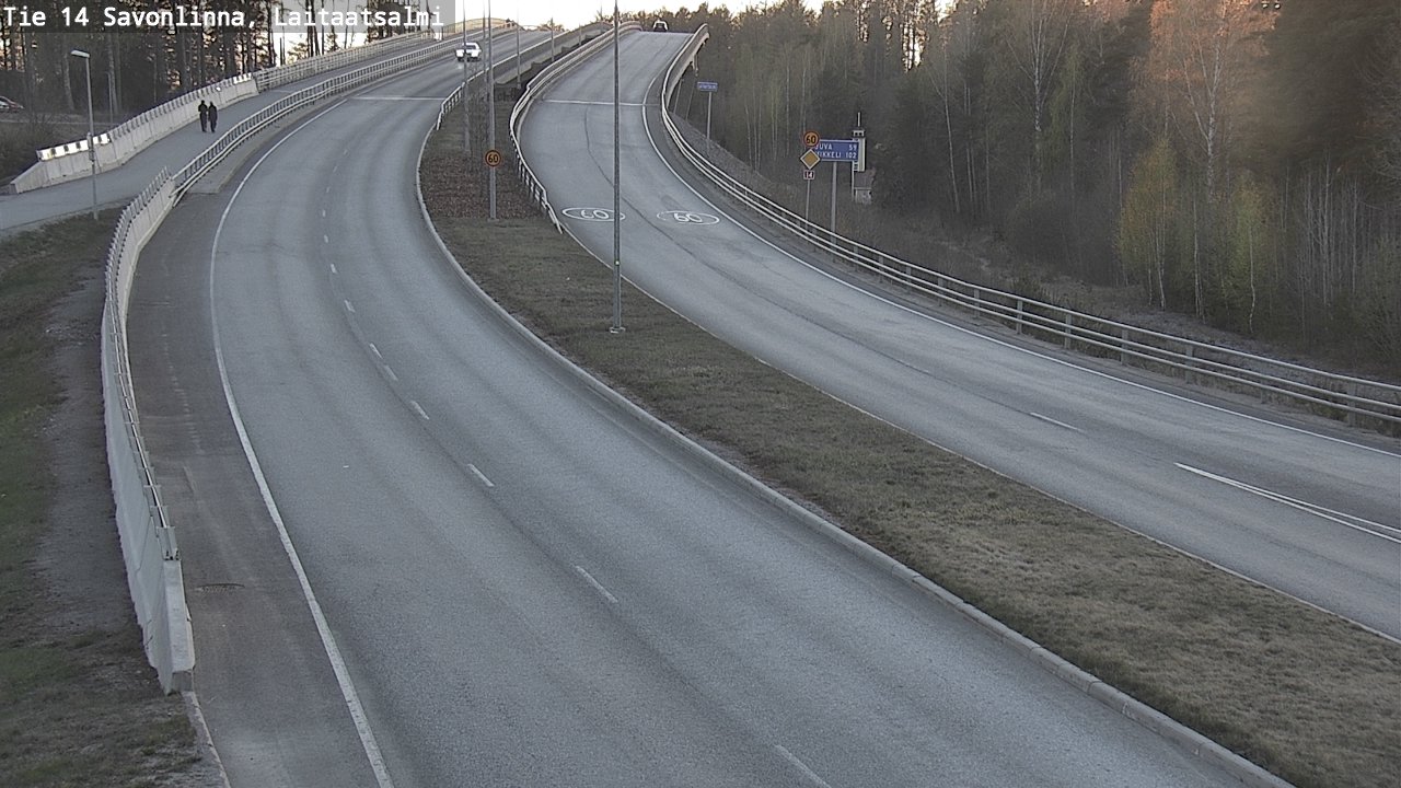 Weather Camera Image Väg 14 Nyslott, Laitaatsalmi, Savonlinna, Etelä-Savo