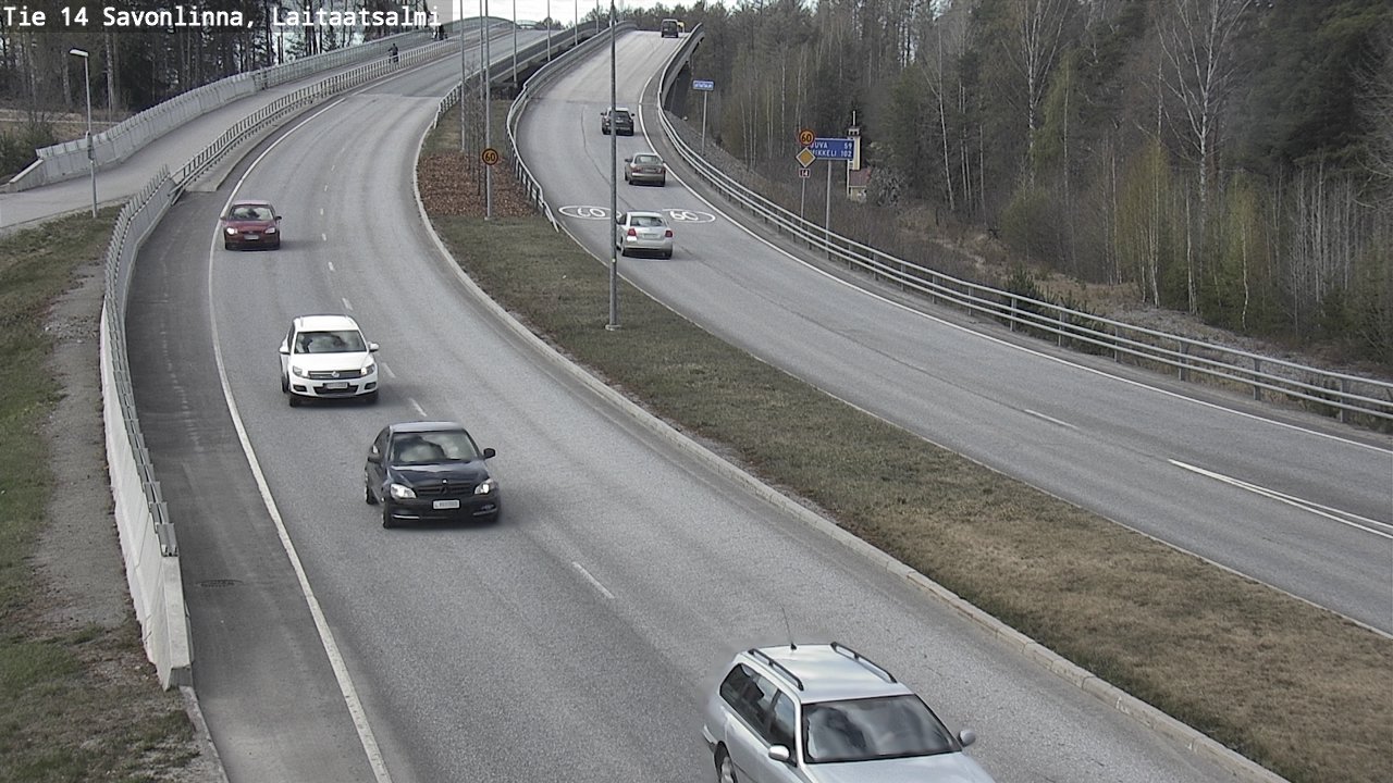 Weather Camera Image Väg 14 Nyslott, Laitaatsalmi, Savonlinna, Etelä-Savo