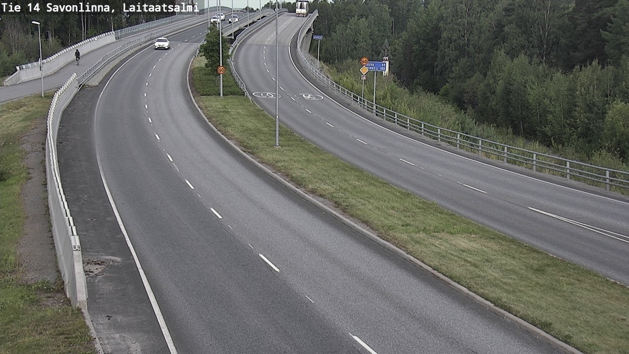 Weather Camera Image Väg 14 Nyslott, Laitaatsalmi, Savonlinna, Etelä-Savo