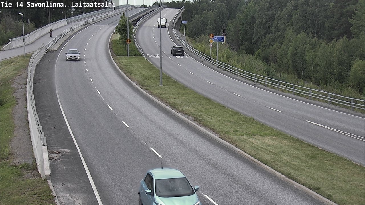 Weather Camera Image Road 14 Savonlinna, Laitaatsalmi, Savonlinna, Etelä-Savo