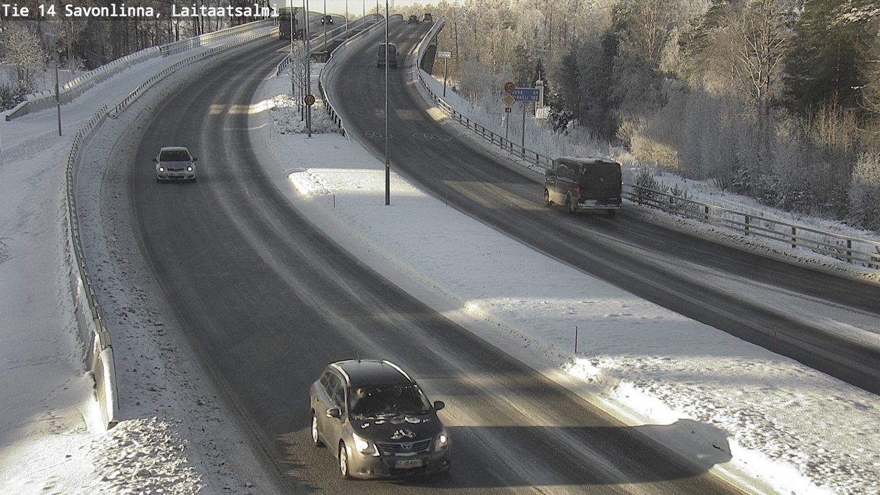 Weather Camera Image Road 14 Savonlinna, Laitaatsalmi, Savonlinna, Etelä-Savo