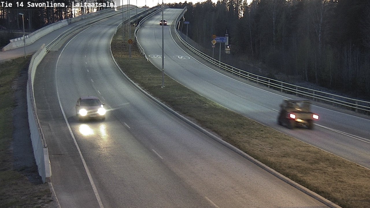 Weather Camera Image Väg 14 Nyslott, Laitaatsalmi, Savonlinna, Etelä-Savo