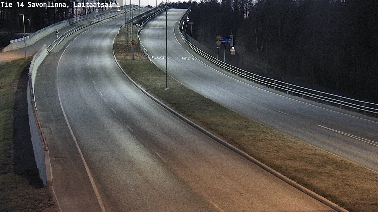 Weather Camera Image Väg 14 Nyslott, Laitaatsalmi, Savonlinna, Etelä-Savo
