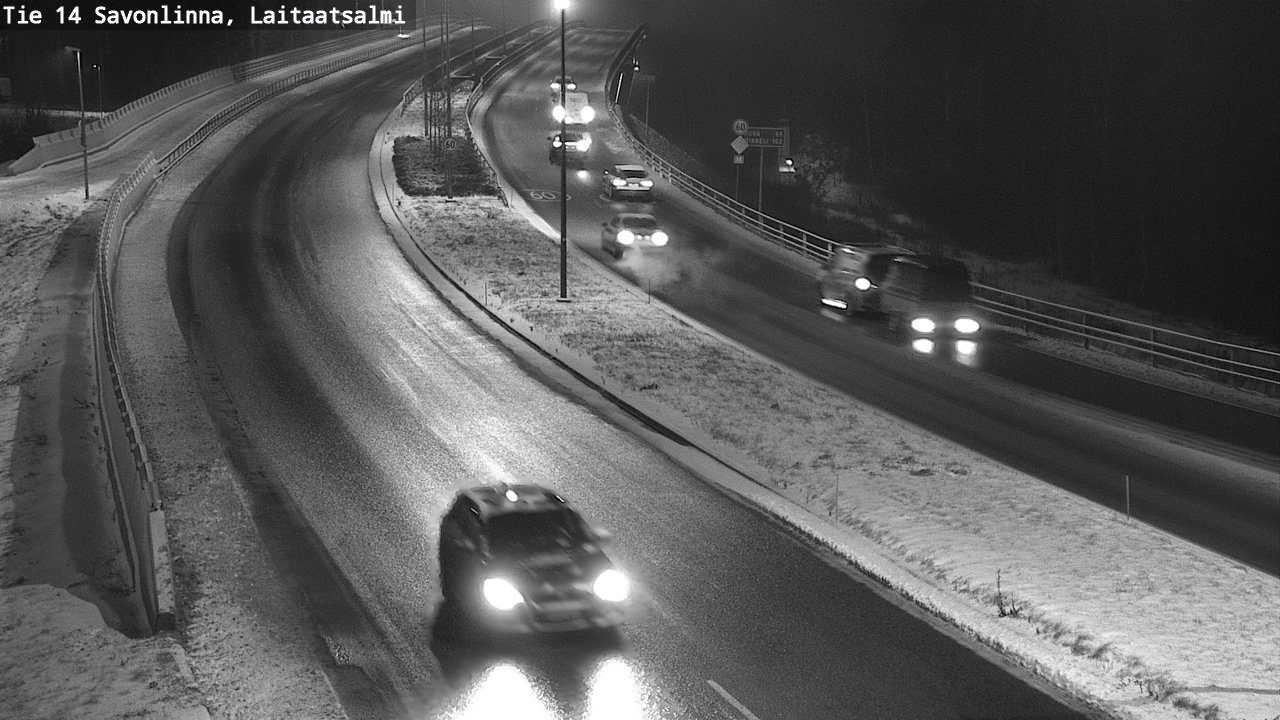 Weather Camera Image Väg 14 Nyslott, Laitaatsalmi, Savonlinna, Etelä-Savo