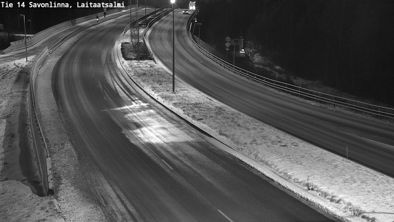 Weather Camera Image Väg 14 Nyslott, Laitaatsalmi, Savonlinna, Etelä-Savo