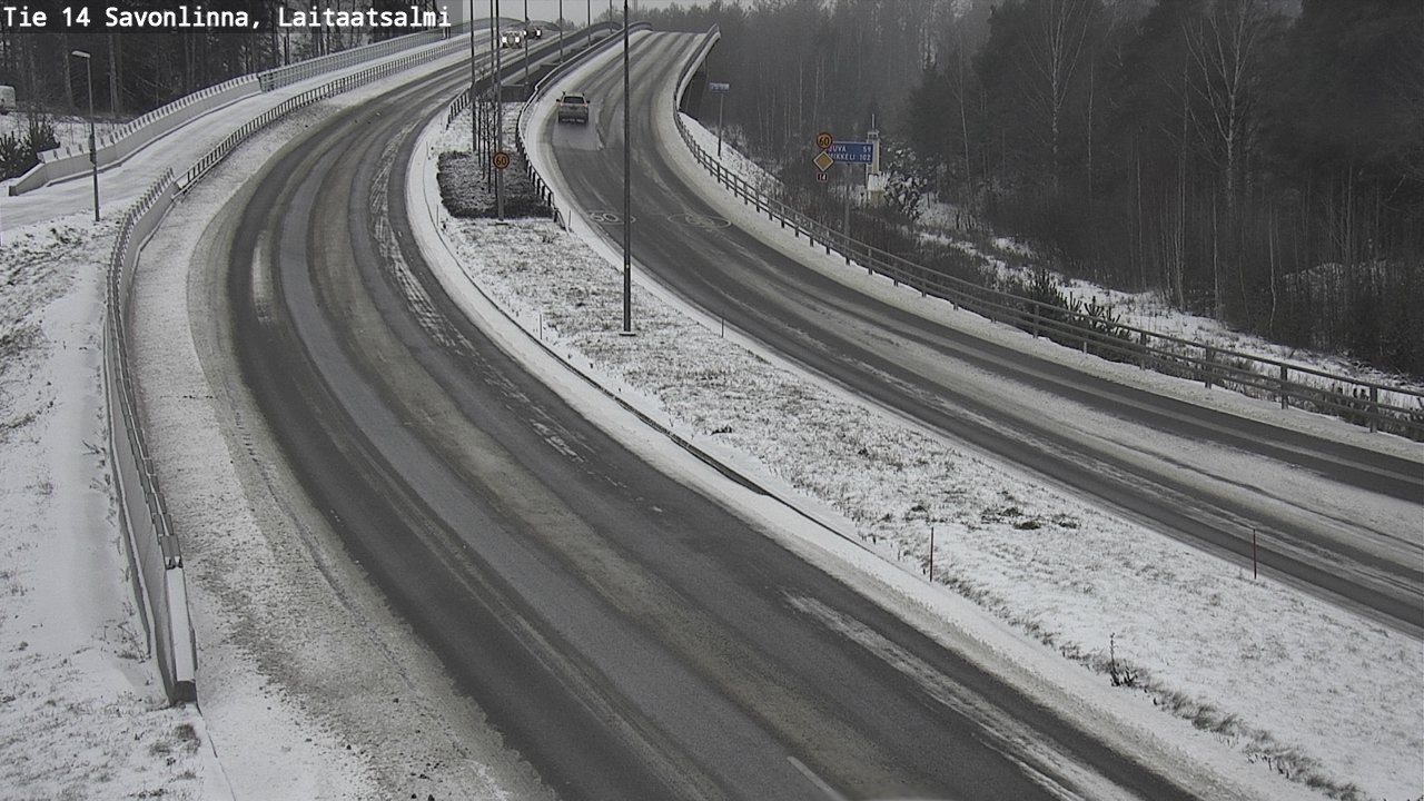 Weather Camera Image Väg 14 Nyslott, Laitaatsalmi, Savonlinna, Etelä-Savo