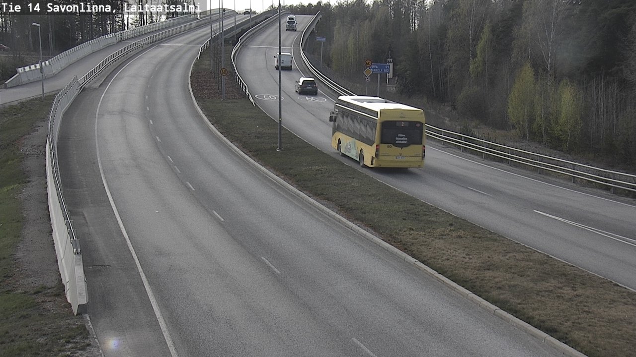 Weather Camera Image Väg 14 Nyslott, Laitaatsalmi, Savonlinna, Etelä-Savo