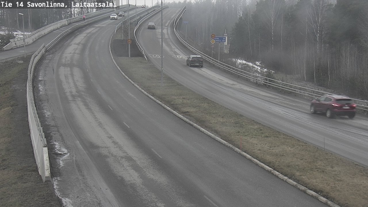 Weather Camera Image Väg 14 Nyslott, Laitaatsalmi, Savonlinna, Etelä-Savo