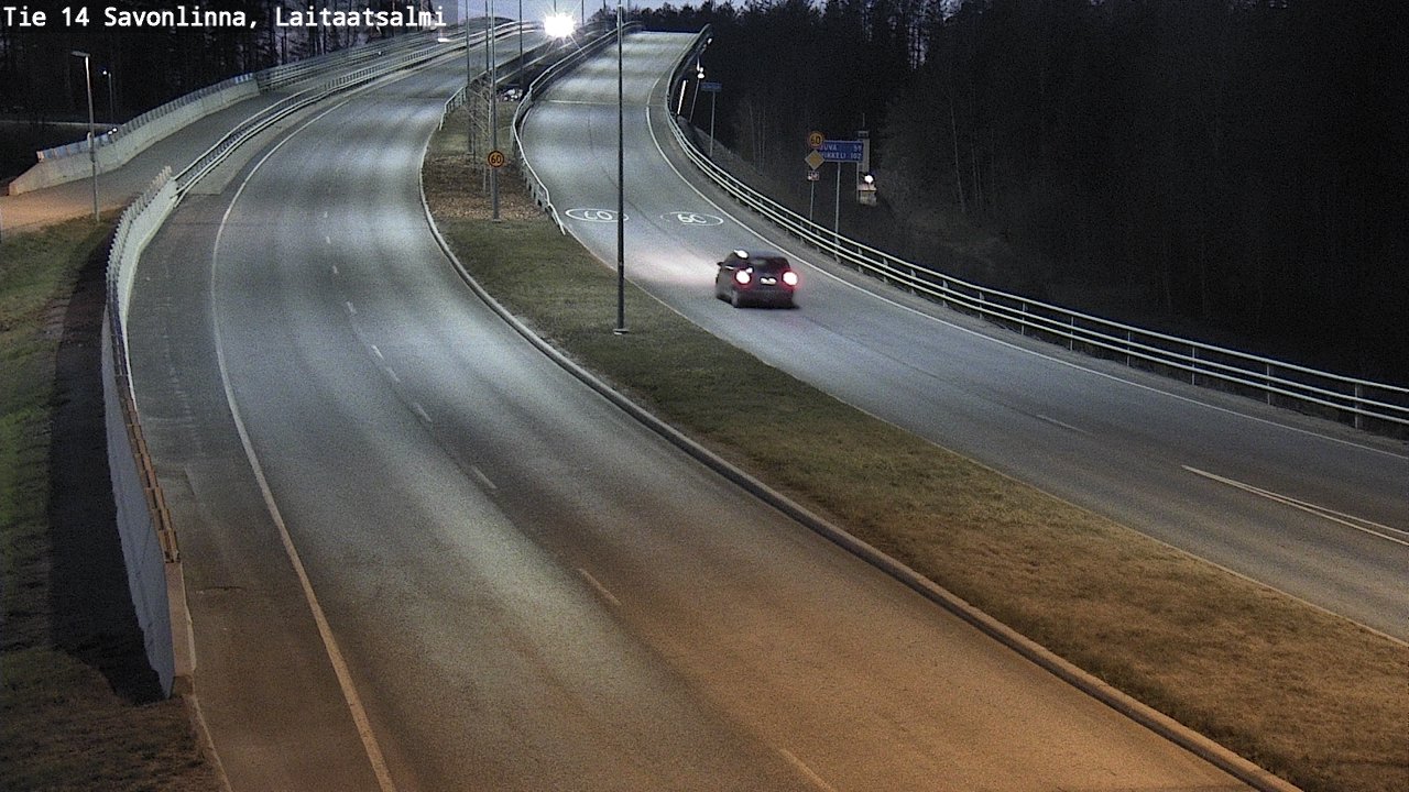 Weather Camera Image Väg 14 Nyslott, Laitaatsalmi, Savonlinna, Etelä-Savo