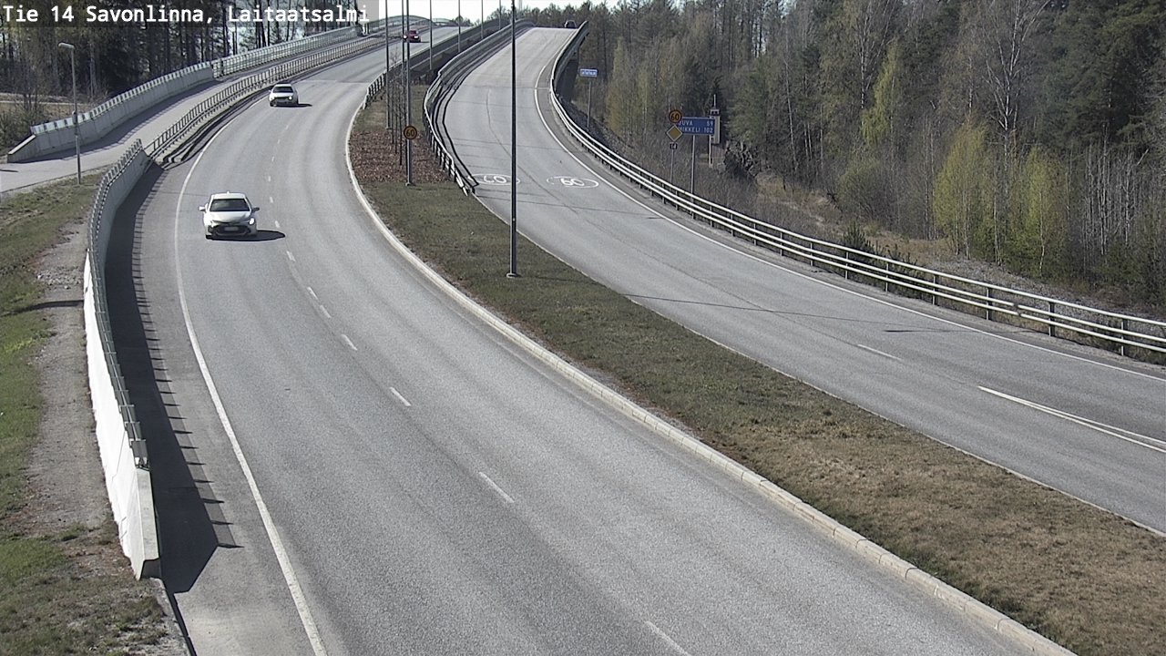 Weather Camera Image Väg 14 Nyslott, Laitaatsalmi, Savonlinna, Etelä-Savo