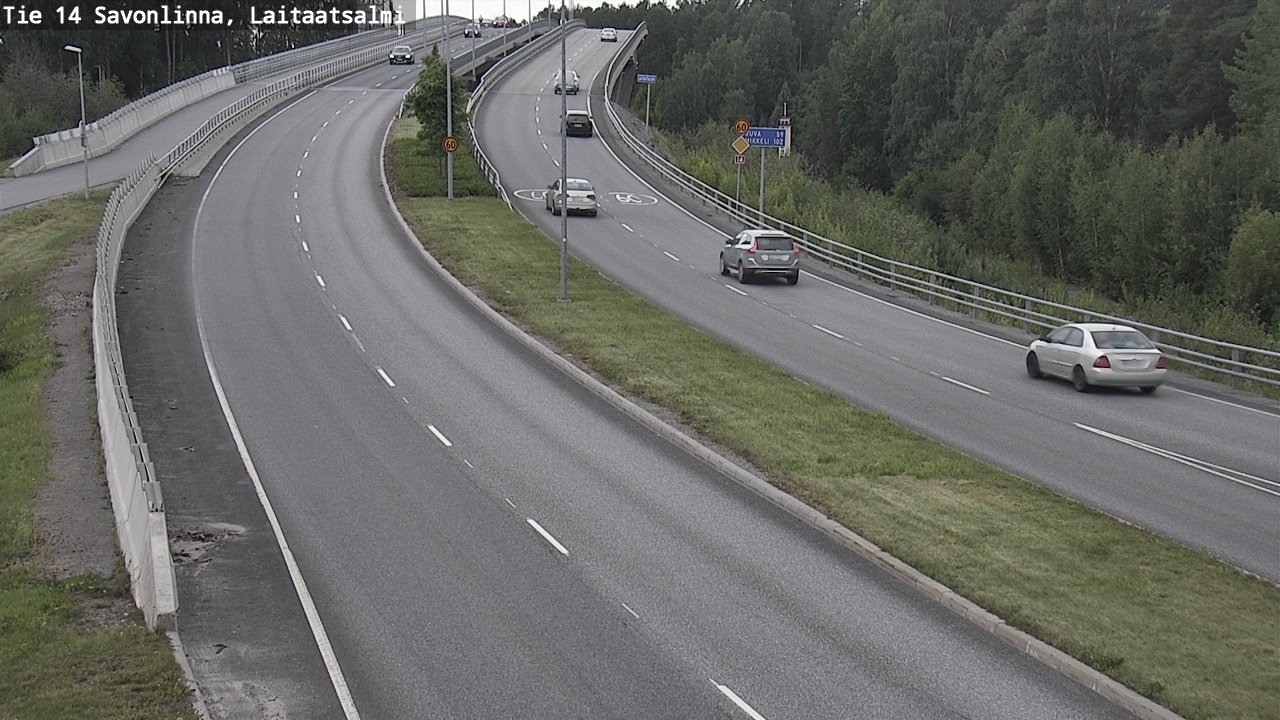 Weather Camera Image Road 14 Savonlinna, Laitaatsalmi, Savonlinna, Etelä-Savo