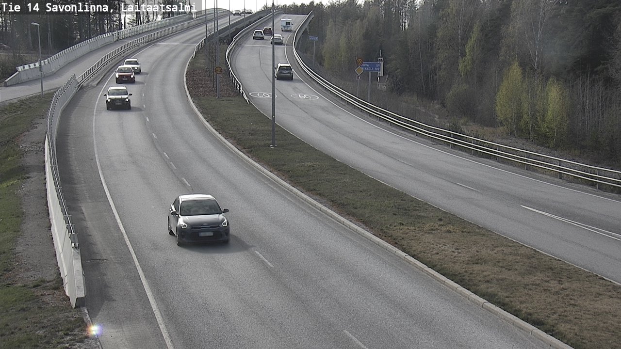 Weather Camera Image Väg 14 Nyslott, Laitaatsalmi, Savonlinna, Etelä-Savo